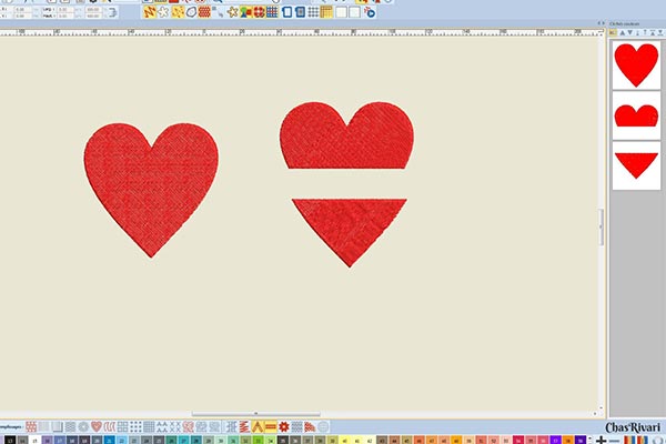 Outil couteau - Logiciel de broderie Bernina V8