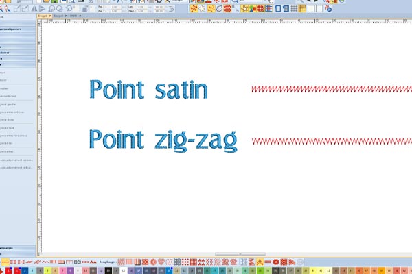 Point zigzag de contour - Bernina Designer 8