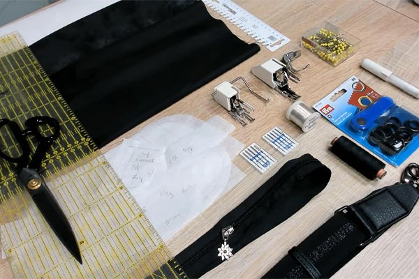 Matériel pour la couture d'un sac banane