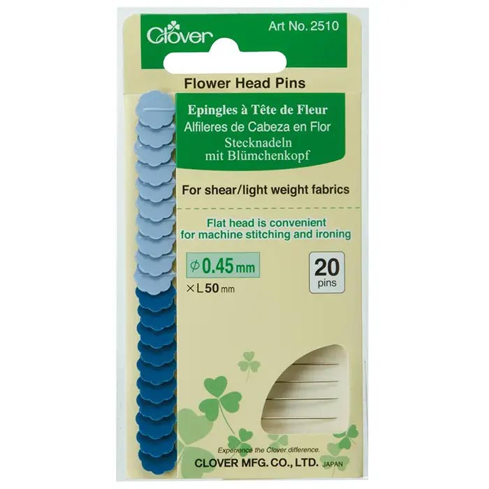 Les épingles à tête plate ou tête fleur