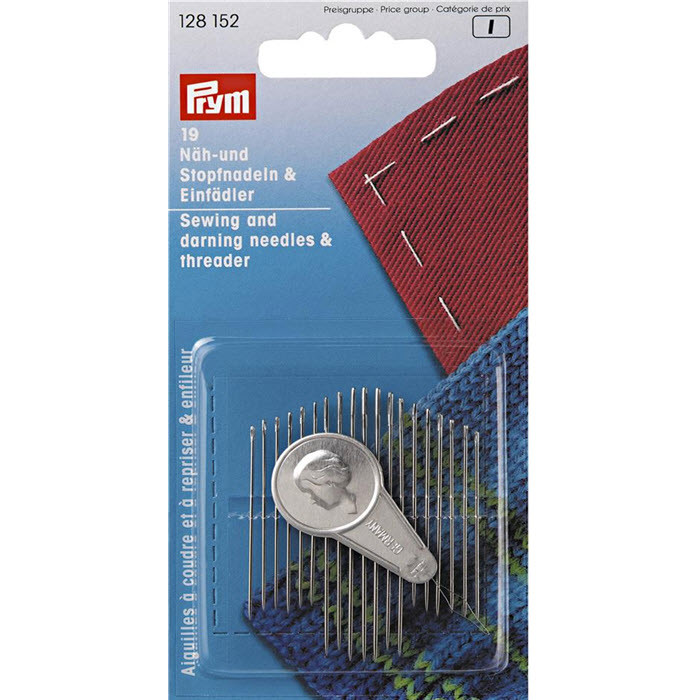 Aiguilles à coudre à repriser & enfileur Prym Aiguilles à coudre à repriser & enfileur Prym