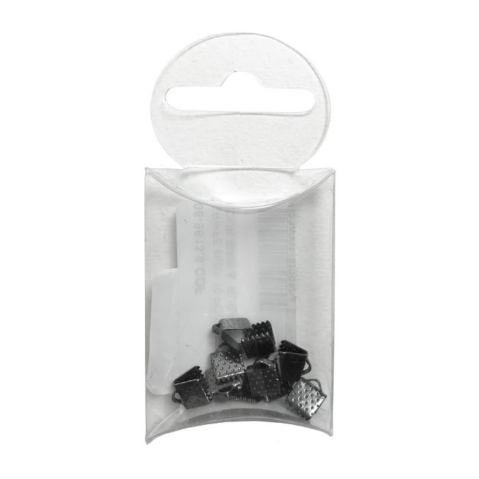 Embouts de sangle (10) métal 6mm acier noirci Embouts de sangle (10) métal 6mm acier noirci