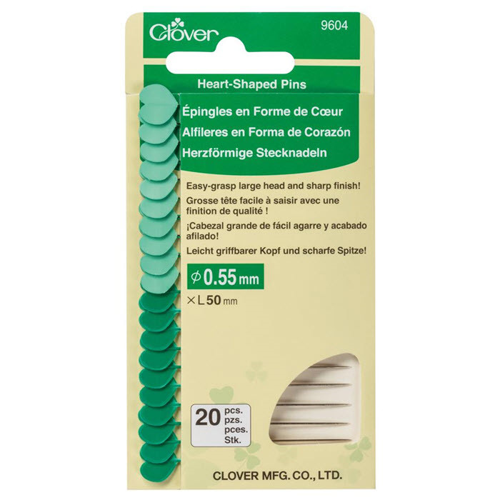 Epingles (20) coeur vert Clover Epingles (20) coeur vert Clover
