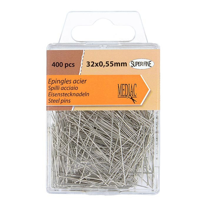 Épingles acier super fines 32x0,55mm Épingles acier super fines 32x0,55mm