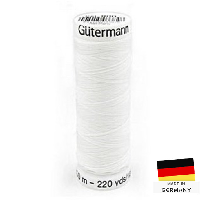Fil à coudre Gutermann Polyester 200m 800 Blanc Fil à coudre Gutermann Polyester 200m 800 Blanc