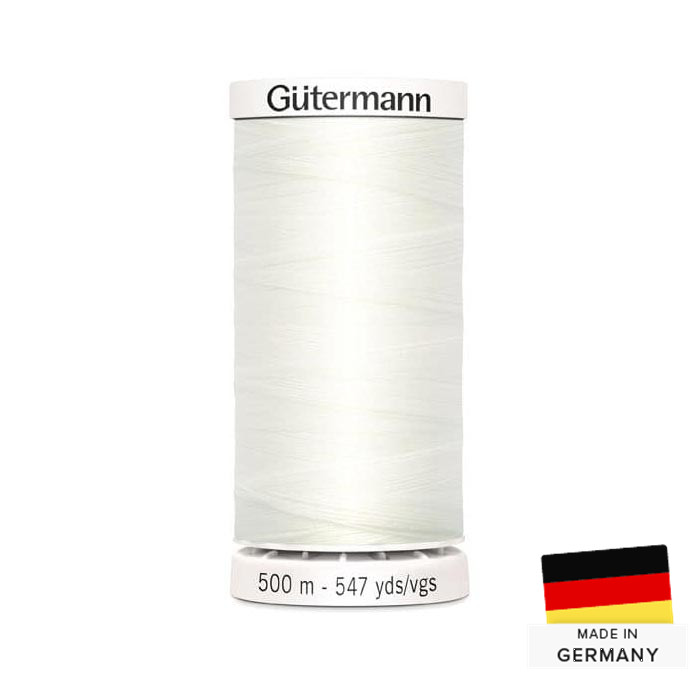 Fil à coudre Gutermann Polyester 500m 111 Blanc cassé Fil à coudre Gutermann Polyester 500m 111 Blanc cassé