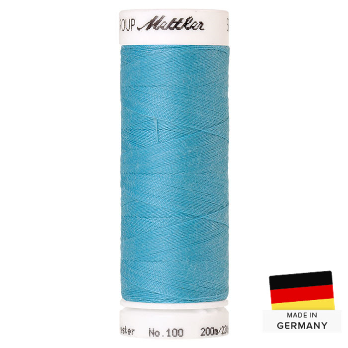 Fil à coudre Mettler Seralon Polyester 200m 0409 bleu cyan Fil à coudre Mettler Seralon Polyester 200m 0409 bleu cyan