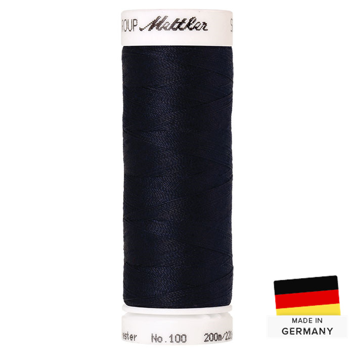 Fil à coudre Mettler Seralon Polyester 200m 0827 bleu nuit Fil à coudre Mettler Seralon Polyester 200m 0827 bleu nuit