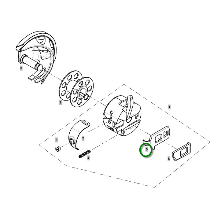 Loquet de logement canette inférieur CB Loquet de logement canette inférieur CB