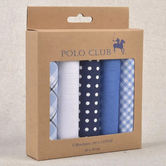 Lot mouchoirs motifs bleu 40x40cm (5pcs) Lot mouchoirs motifs bleu 40x40cm (5pcs)