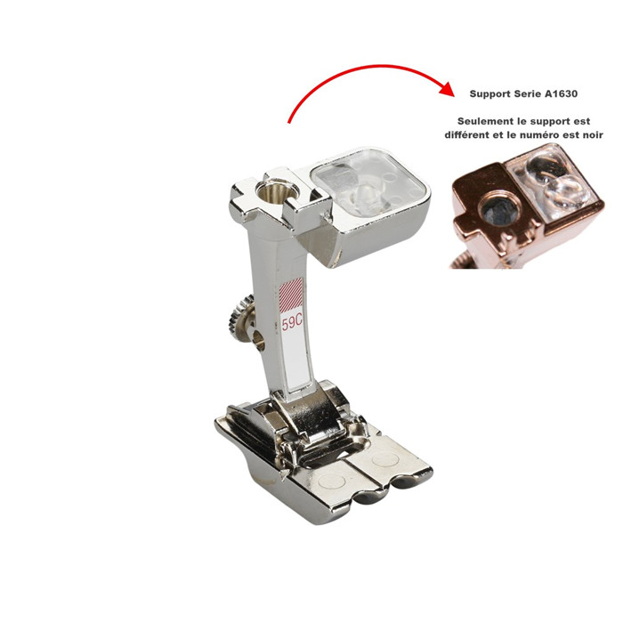 Pied 59 passepoil double (4-6mm), perles Pied 59 passepoil double (4-6mm), perles