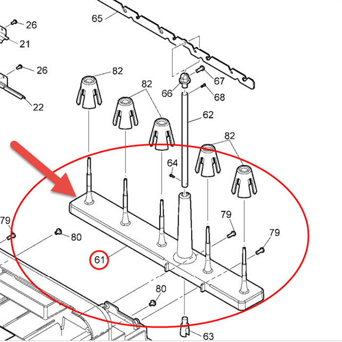Porte bobine, cône multiple Brother CV3550 Porte bobine, cône multiple Brother CV3550