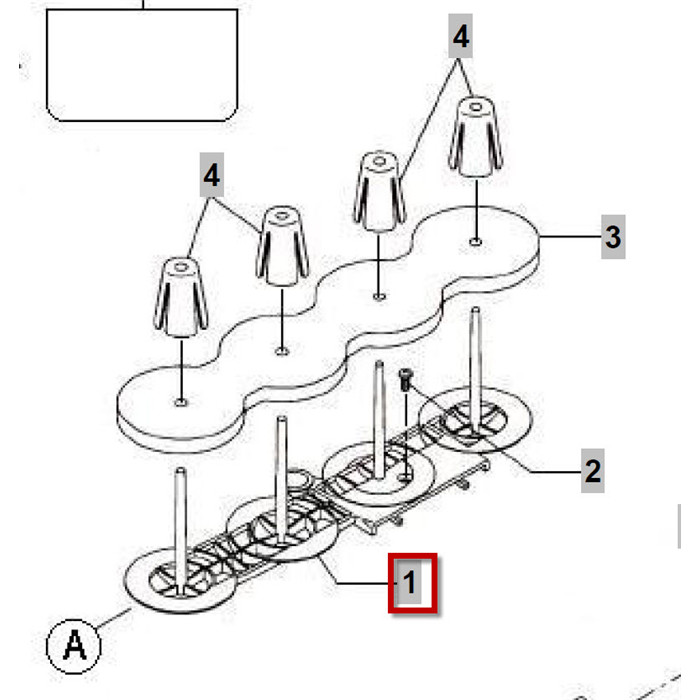 Porte bobine, cône multiple surjeteuse Porte bobine, cône multiple surjeteuse