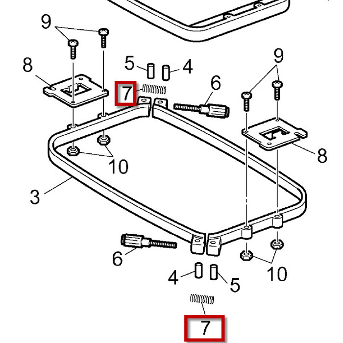Ressort cadre à broder PR/VR Ressort cadre à broder PR/VR
