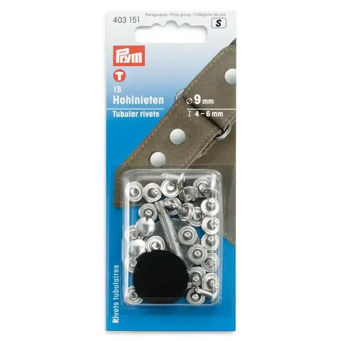 Rivets tubulaires D:9mm 4-6mm Prym Rivets tubulaires D:9mm 4-6mm Prym