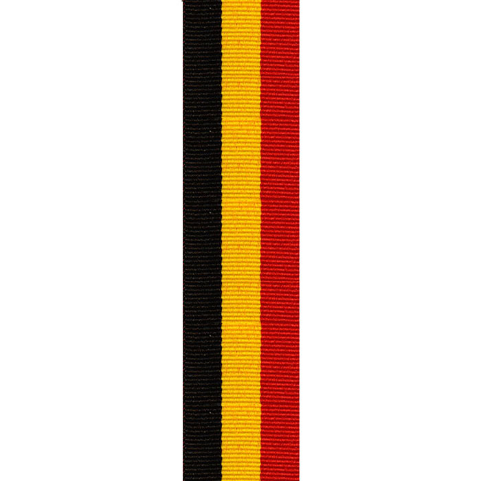 Ruban tricolore belge 15 mm au mètre Ruban tricolore belge 15 mm au mètre