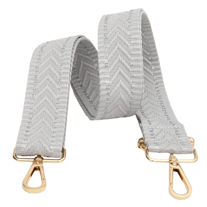Sangle bandoulière motif triangle 40 mm x 75-135cm Argenté Sangle bandoulière motif triangle 40 mm x 75-135cm Argenté