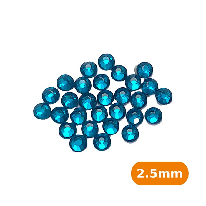 Strass thermocollant SS10 2,5mm Bleu Perruche Strass thermocollant SS10 2,5mm Bleu Perruche