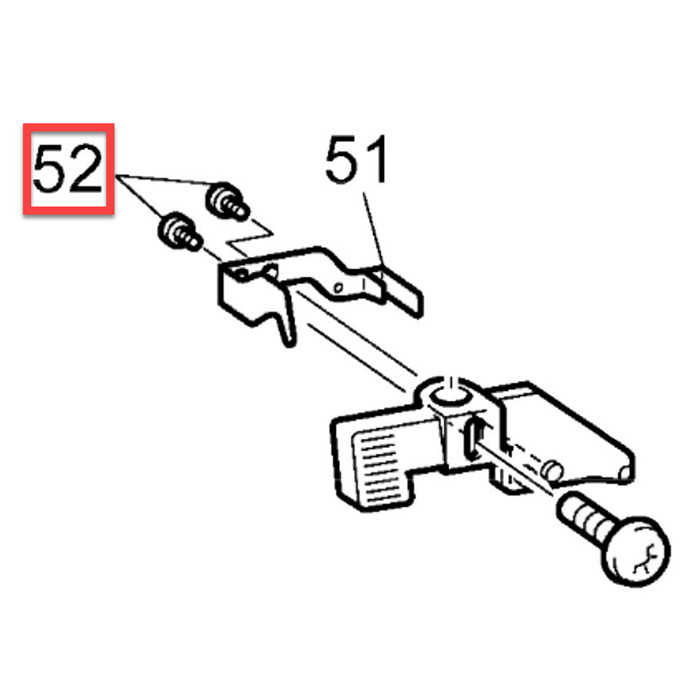 Vis de fixation M2X5 enfileur d'aiguille Brother Vis de fixation M2X5 enfileur d'aiguille Brother